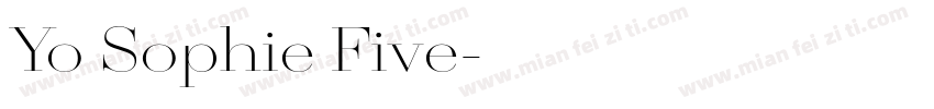 Yo Sophie Five字体转换